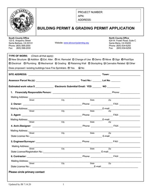 Building Permits in Santa Barbara .